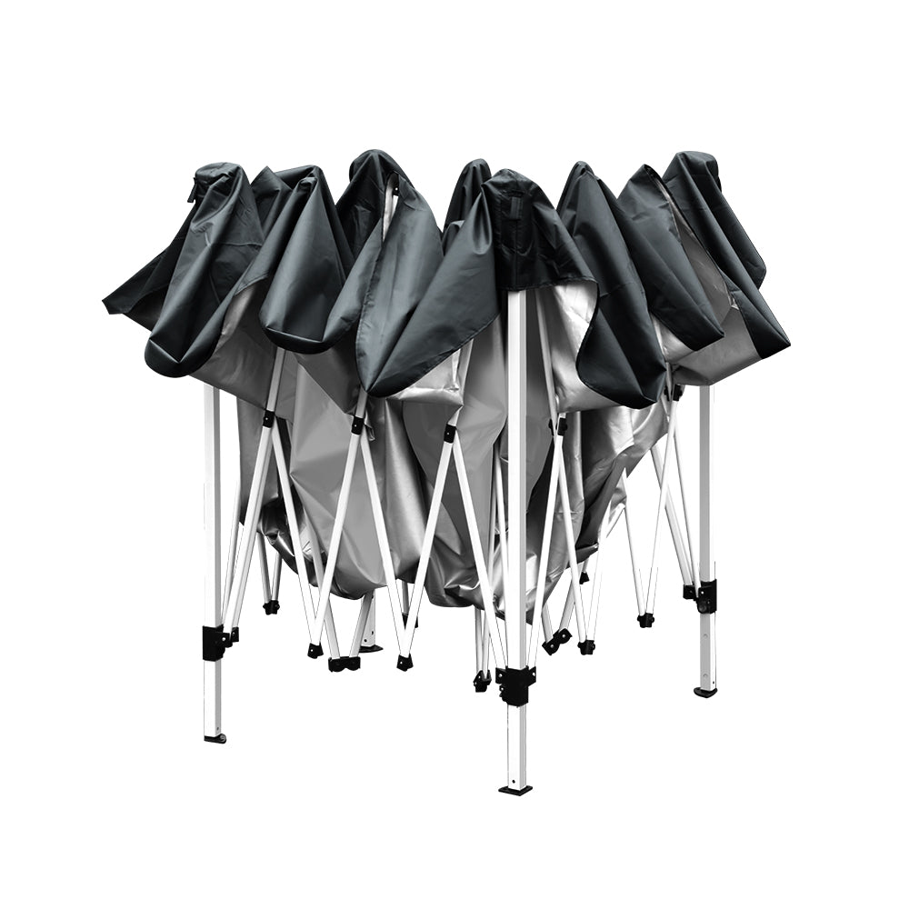 Gazebo Pop Up Shade Mesh Wall 3m x 3m Black