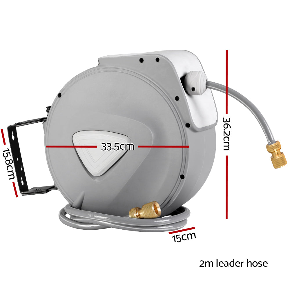 garden supplies Water Hose Reel 20M Retractable Auto Rewind Garden Brass Spray Gun