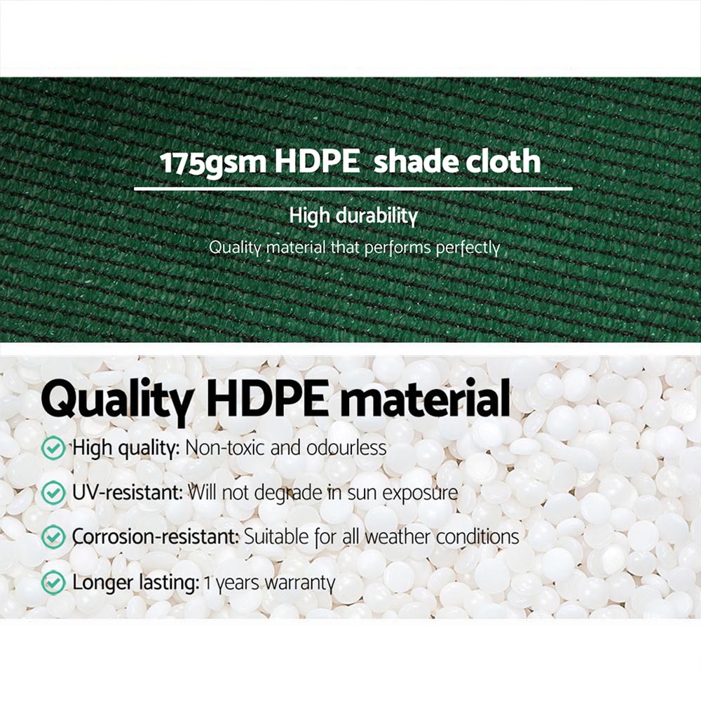 70% Shade Cloth Heavy Duty 1.83m x 20m - Various Colours