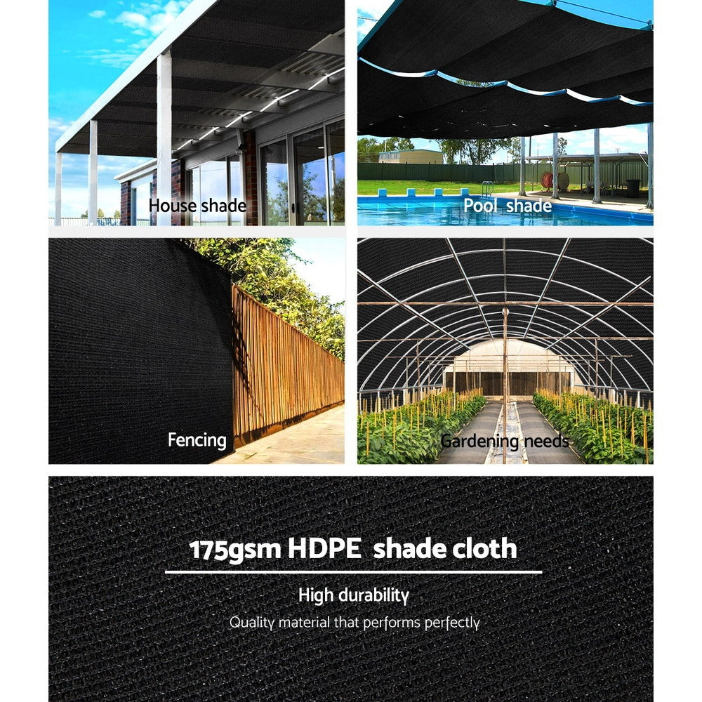 70% Shade Cloth Heavy Duty 1.83m x 50m - Various Colours