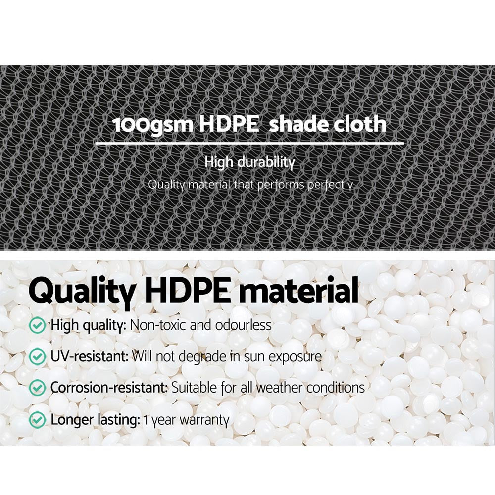 50% Shade Cloth  Heavy Duty 3.66m x 10m - Various Colours