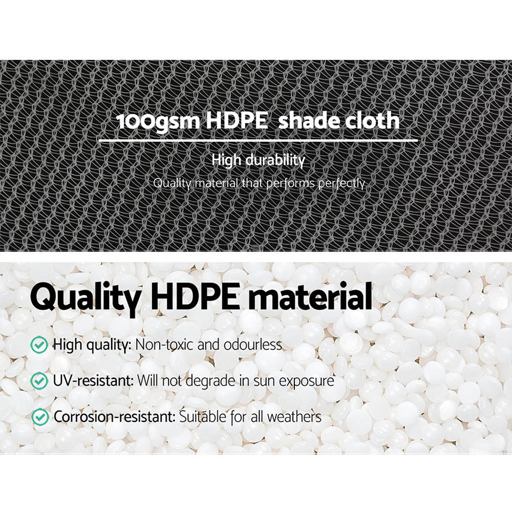 50% Shade Cloth Heavy Duty 3.66m x 30m - Various Colours