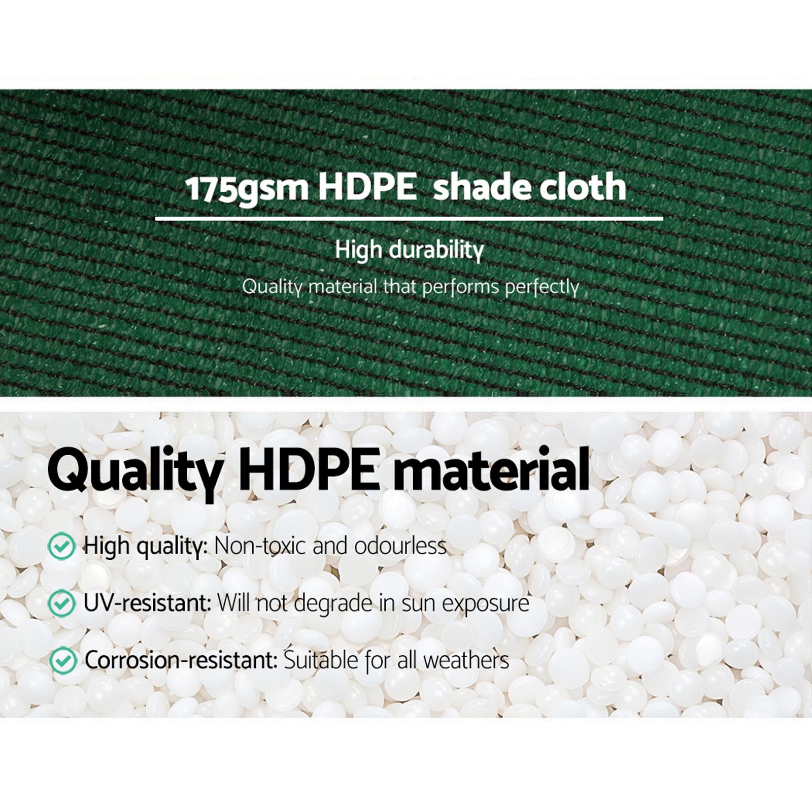 70% Shade Cloth Heavy Duty 3.66m x 30m - Various Colours