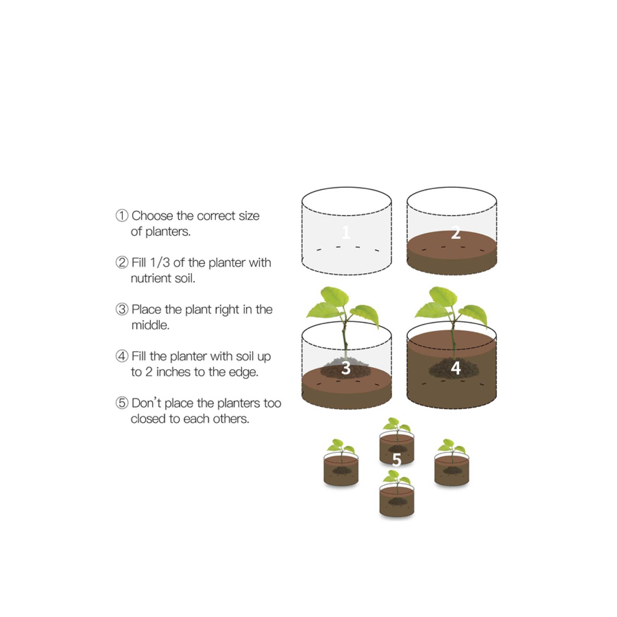 Grow Bags 38L - 6 pack