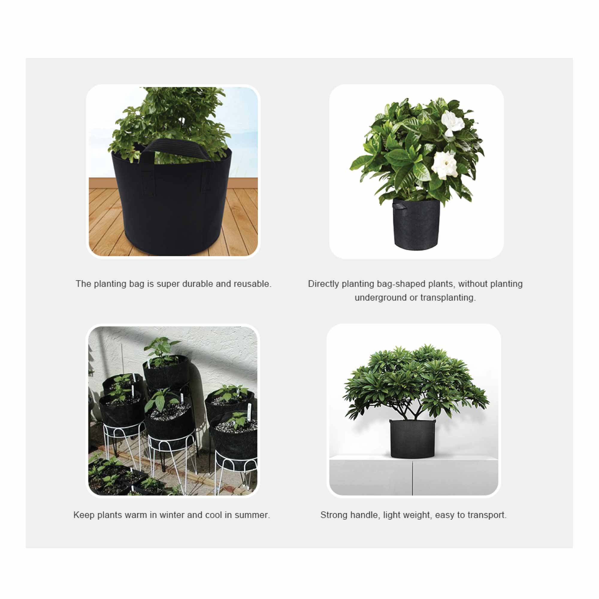 Grow Bags 38L - 6 pack