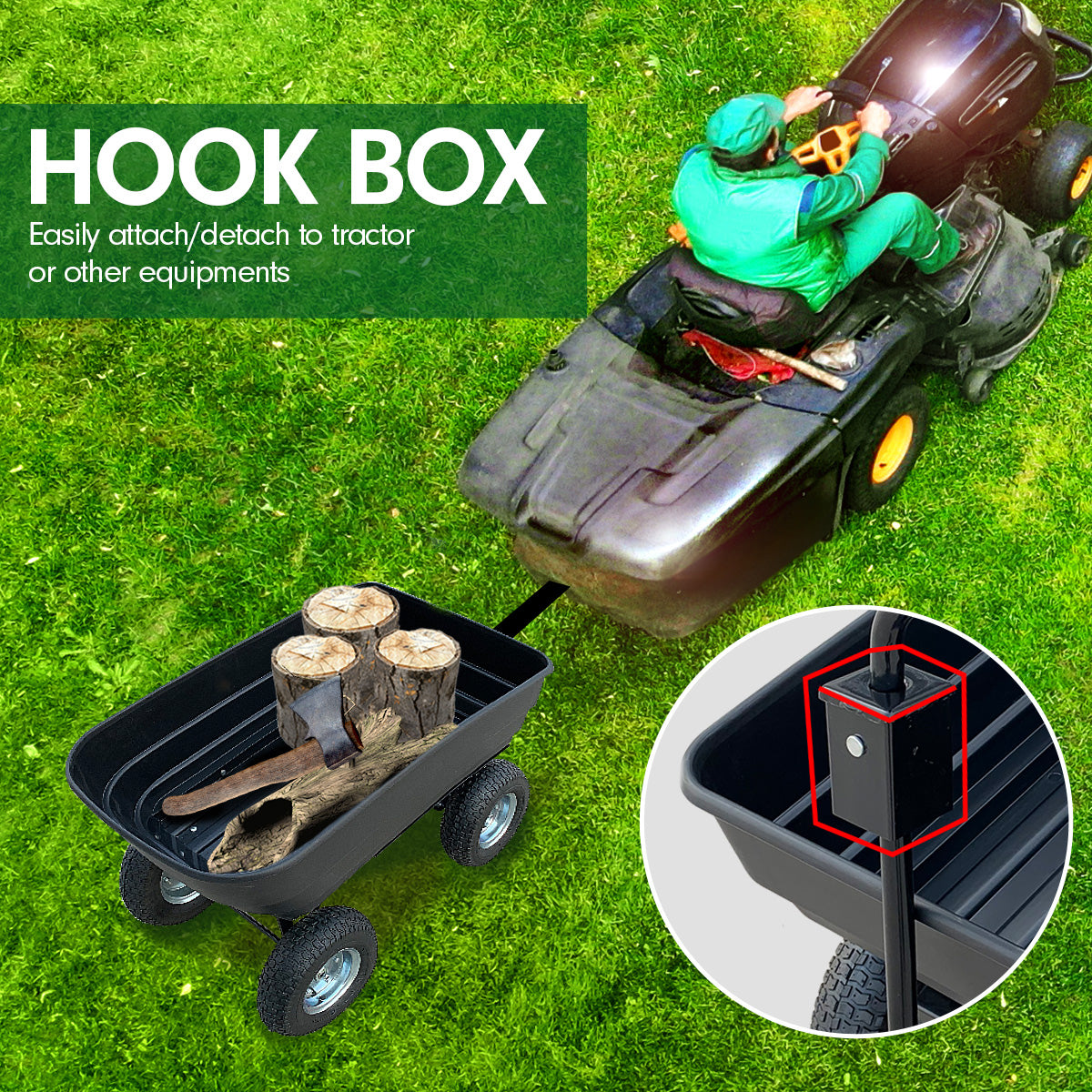 Kartrite Garden Dump  Wagon Carrier Wheel Barrow 300kg