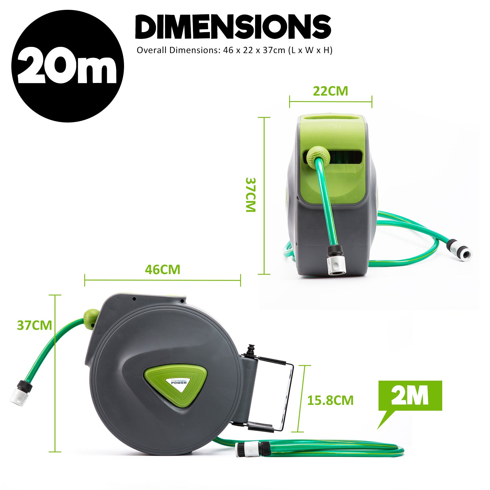 Garden Water Hose 20m Retractable