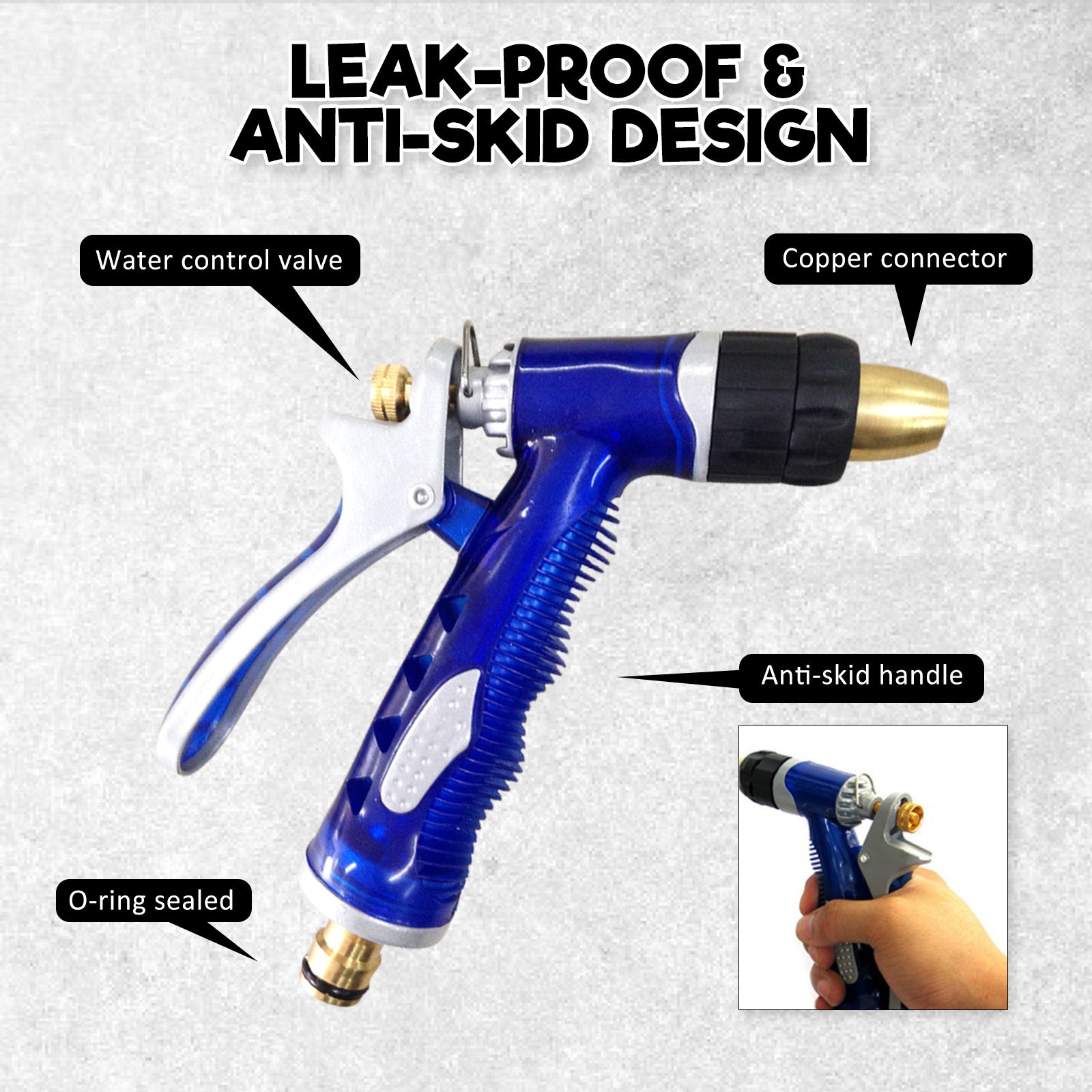 Garden Water Hose 20m Retractable Brass Gun