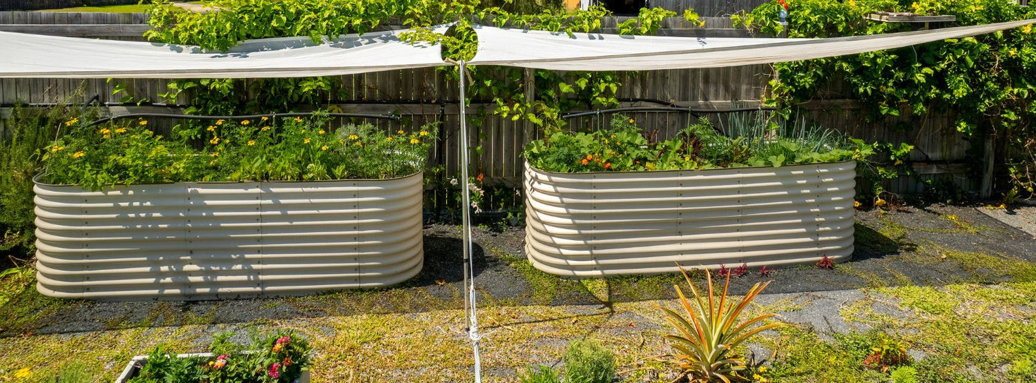 Shade cloth for covering garden beds or making patio areas 