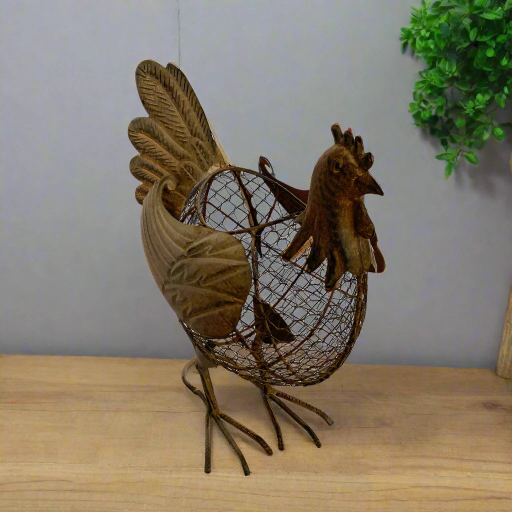 Decorative Chook Egg Basket/Storage 38x18x40.5cm