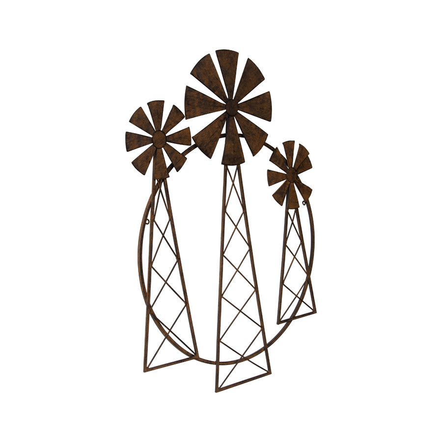 Contemporary 3-Windmill Wall Art