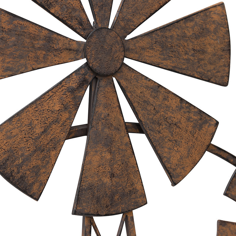 Contemporary 3-Windmill Wall Art