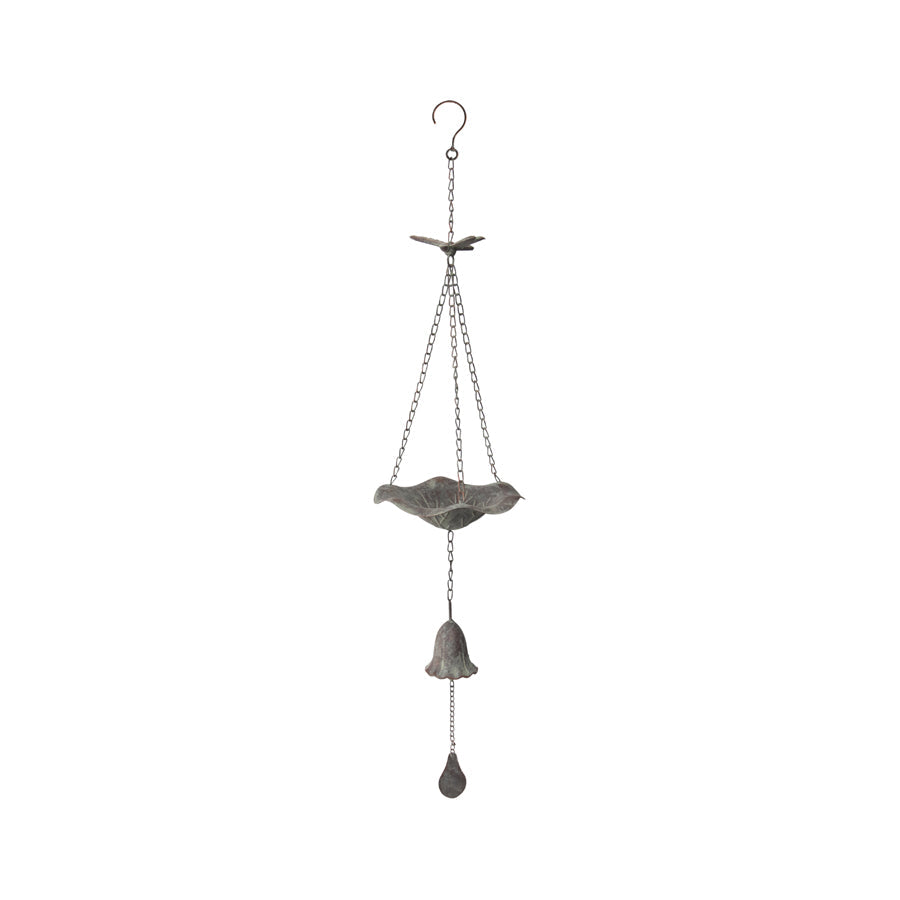Hanging Lilypad Birdfeeder w/Dragonfly &amp; Bell