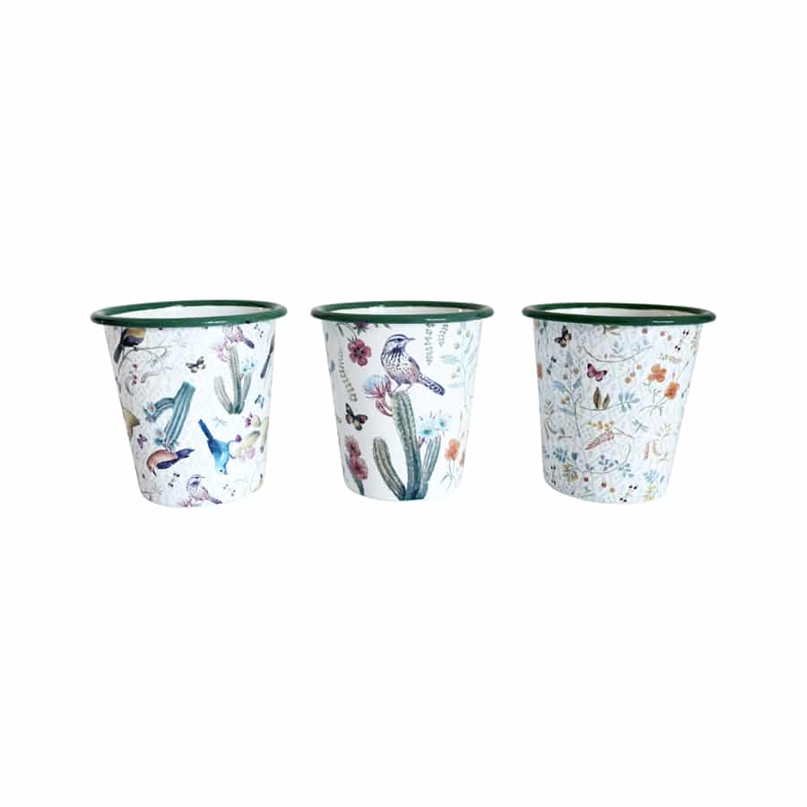 Birds &amp; Butterflies Pot Planters - Set of 6