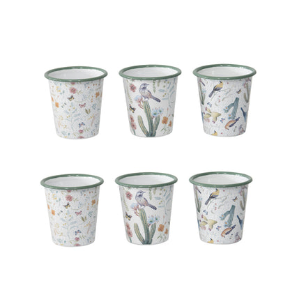 Birds &amp; Butterflies Pot Planters - Set of 6