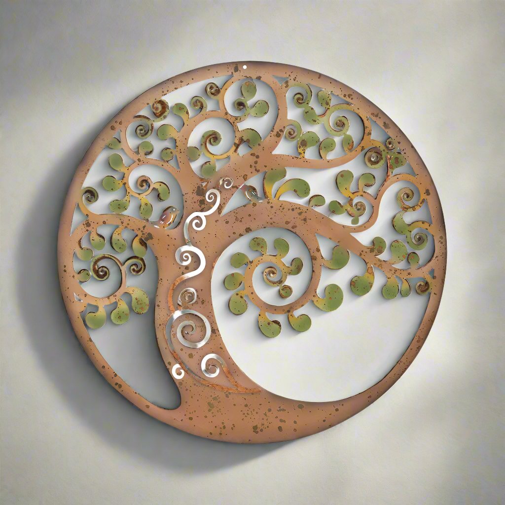 Willow & Silk 60cm Swirl Tree of Life Lasercut Round Wall Art