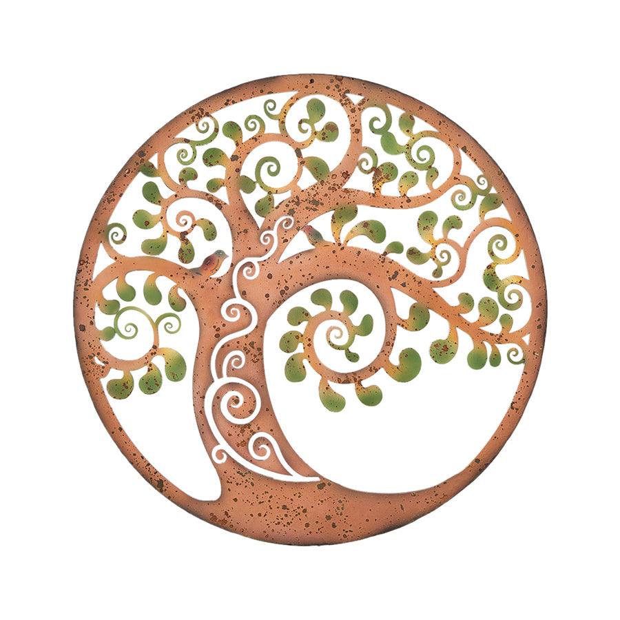 Swirl Tree of Life Laser-Cut Round  Wall Art