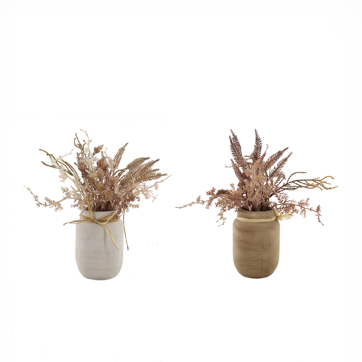 Set/2 Asst Mixed Dried Flowers in Ceramic Jar