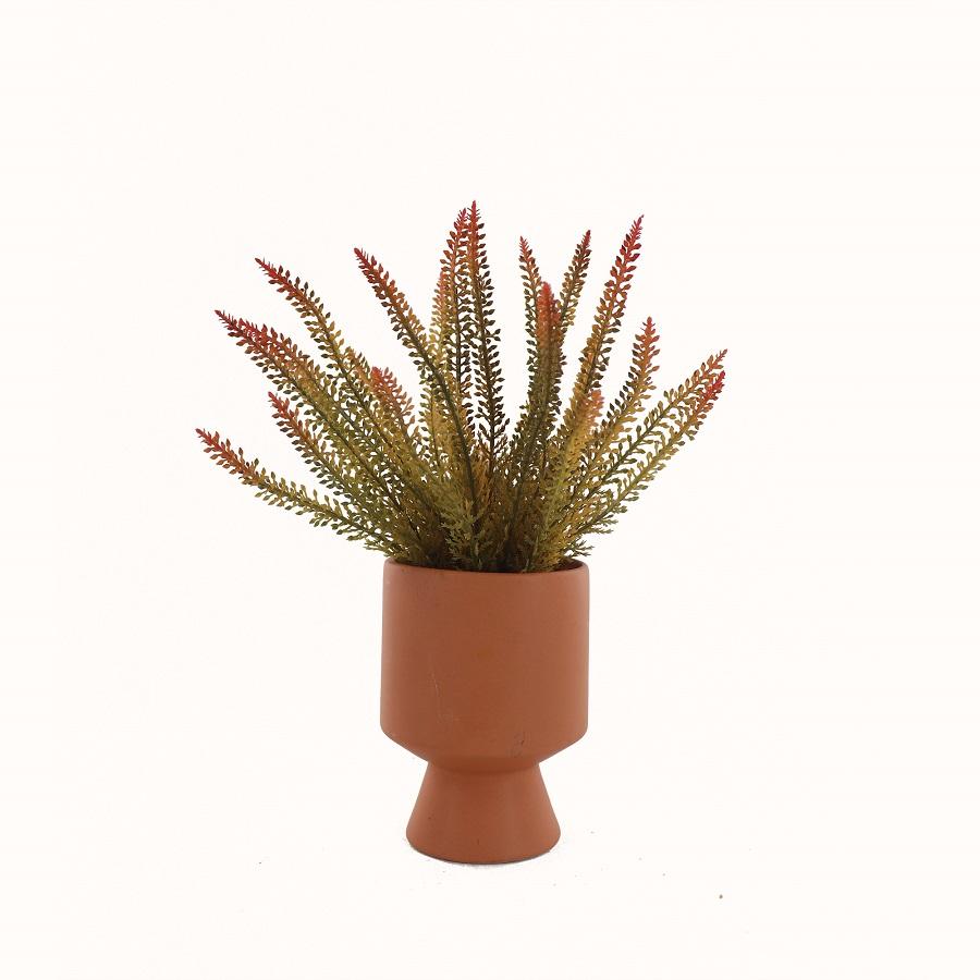 Artifical Fern in Ceramic Vase