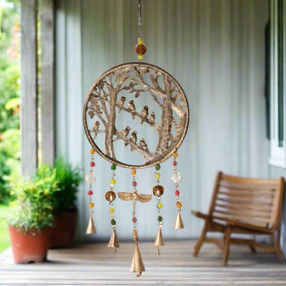 Willow &amp; Silk Handmade 60cm Hanging Birds/Dragonfly/Beads Wind Chime
Share:    
