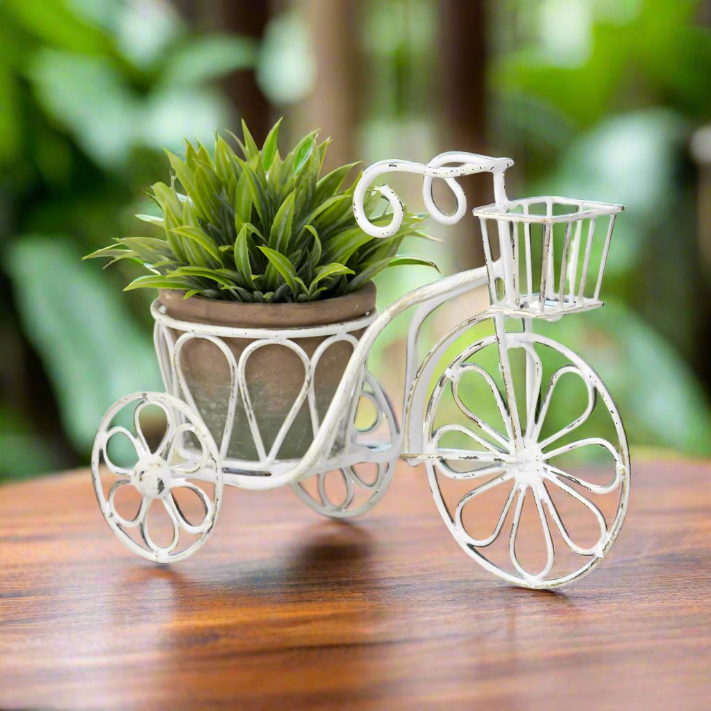 Home Decor Metal Bicycle Pot Planter 25cm