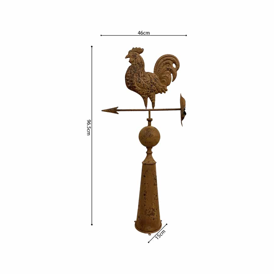 Rust Rooster Weather Vane