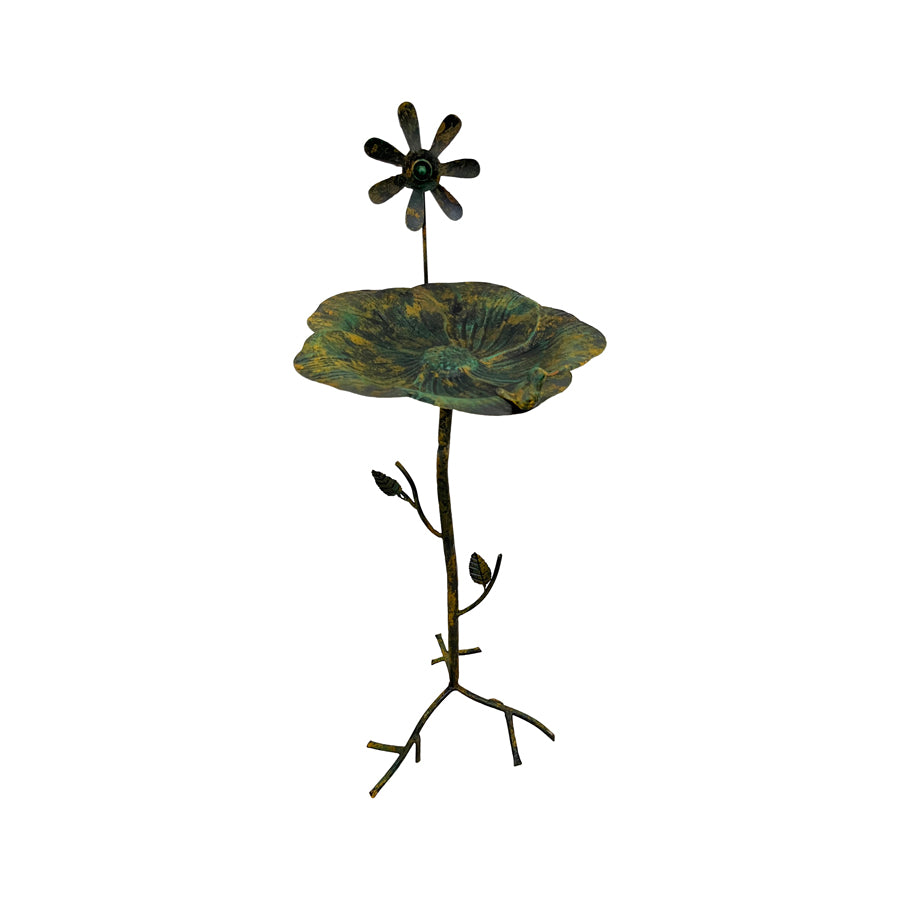 Lilypad on Branch Birdfeeder w/Windmill