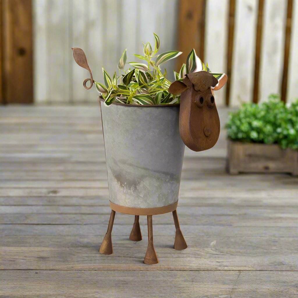 Sheep Pot Planter - Rust 