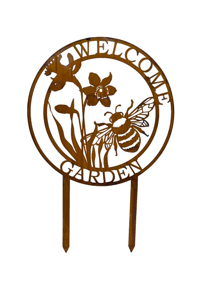 Laser-cut Dragonfly Garden Stake 53x0.65x53-80cm