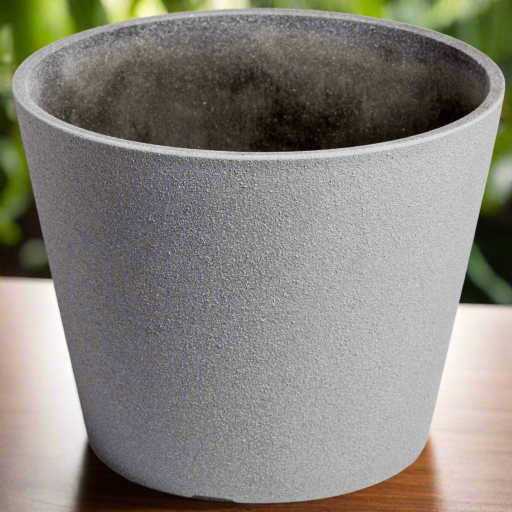 Rendered Grey Planter Pot 25cm