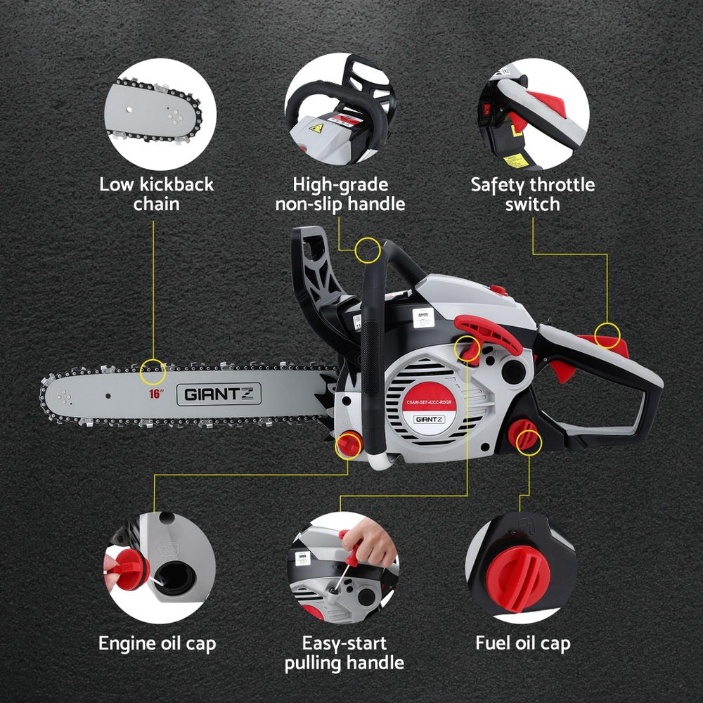 Giantz | Chainsaw Petrol Lightweight 16” Bar 42cc