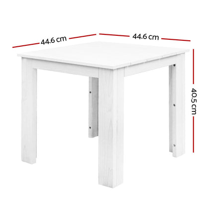 Gardeon Wooden Outdoor Side Table — White