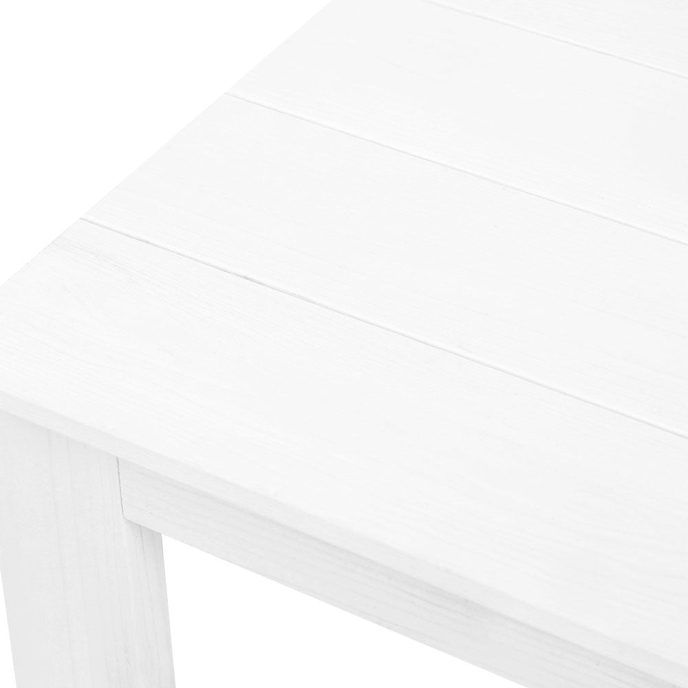Gardeon Wooden Outdoor Side Table — White