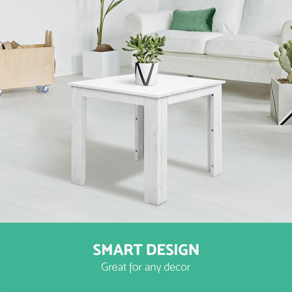 Gardeon Wooden Outdoor Side Table — White