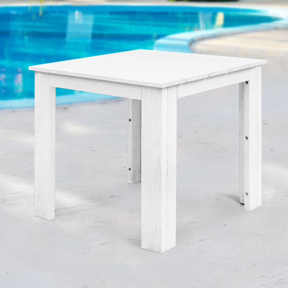 Gardeon Wooden Outdoor Side Table — White