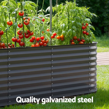 Galvanised steel raised garden bed 