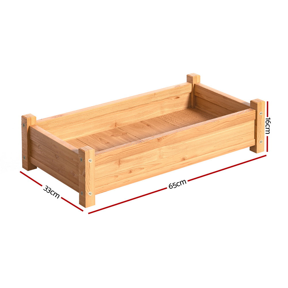 Greenfingers Wooden Raised Garden Bed .65m x.33 x160mm