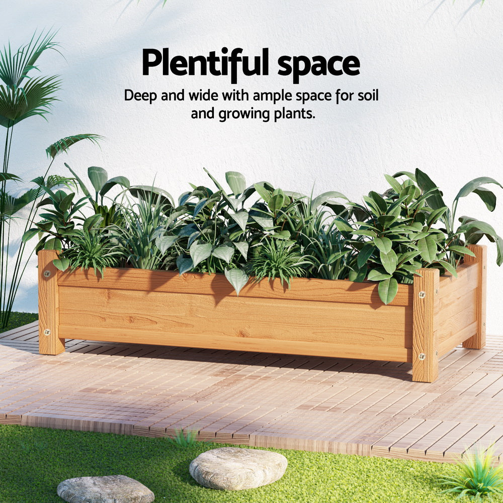 Greenfingers Wooden Raised Garden Bed .65m x.33 x160mm