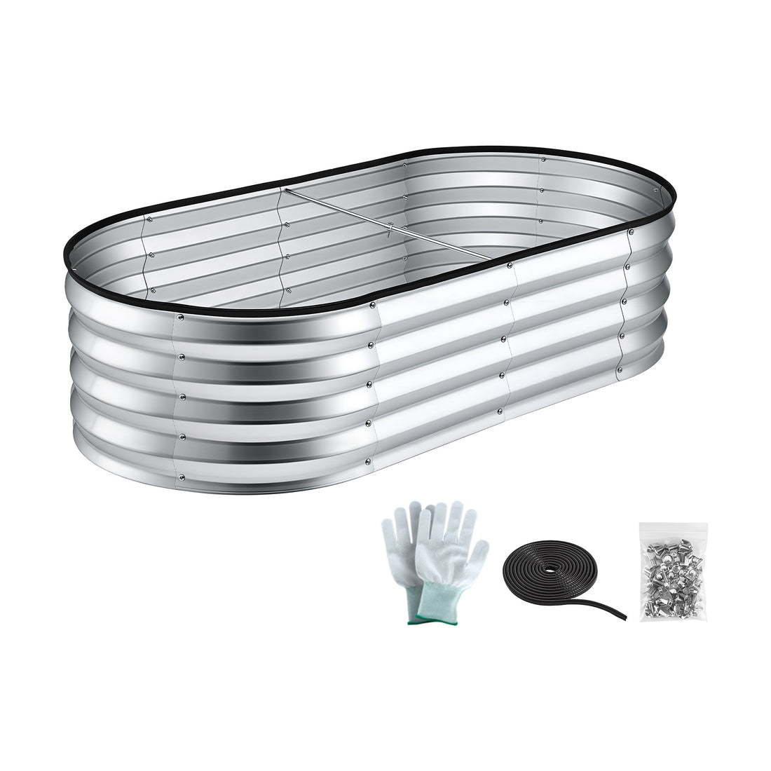 Greenfingers Raised Garden Bed 1.2m x .6m x 300mm - Silver