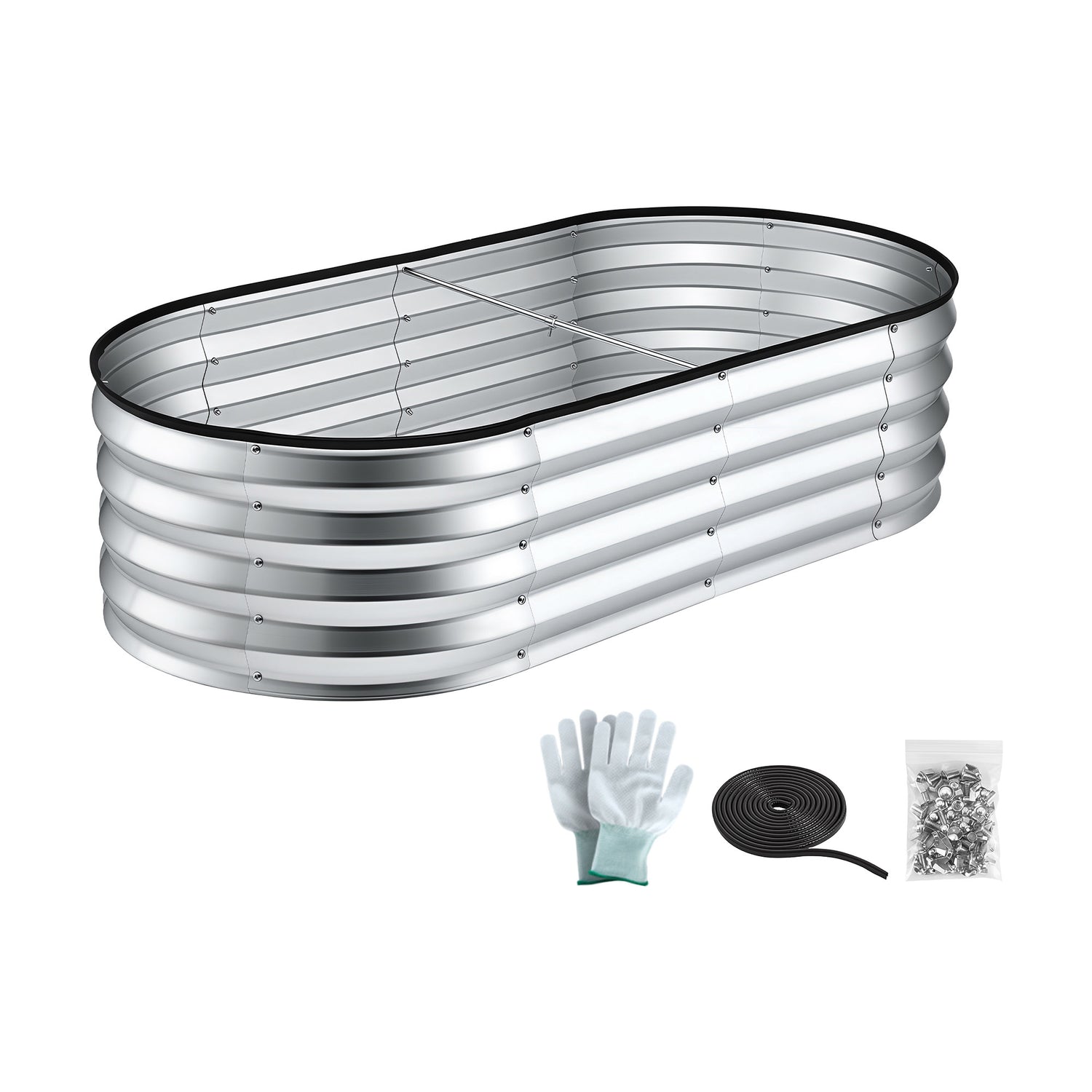 Greenfingers Raised Garden Bed 1.2m x .6m x 300mm - Silver