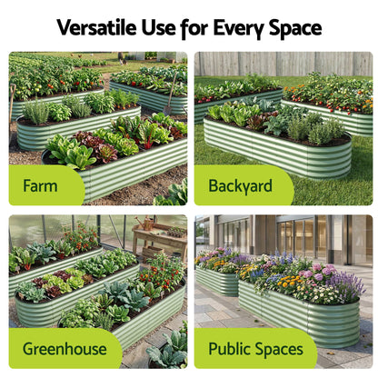 Greenfingers Raised Garden Bed 2.4m x .6m x 450mm - Green