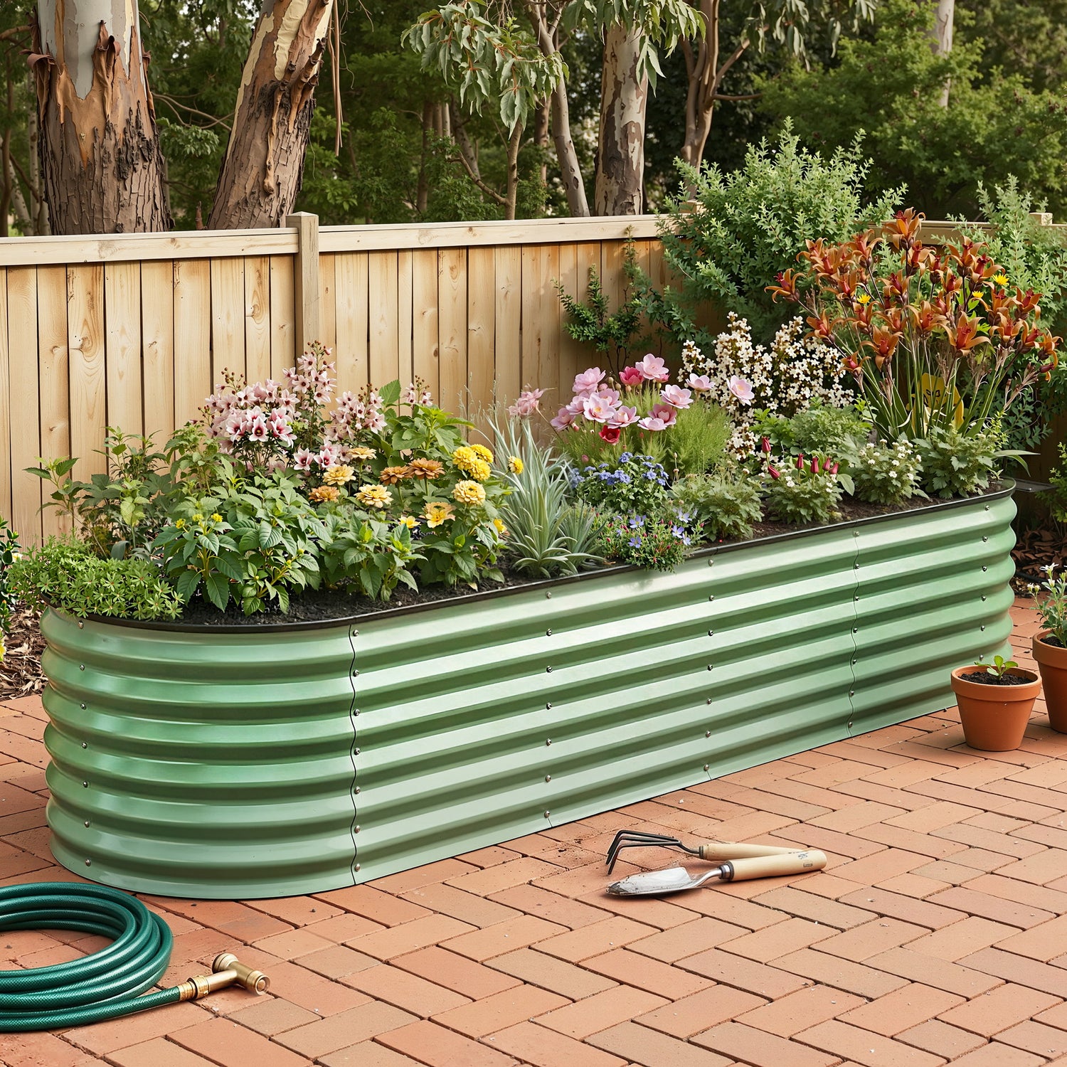 Greenfingers Raised Garden Bed 2.4m x .6m x 450mm - Green