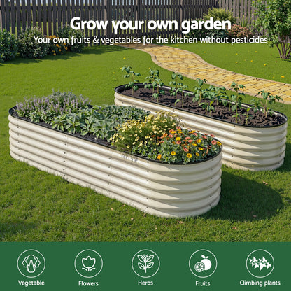 Greenfingers  Raised Garden Bed 2.4m x .6m x 450mm - White