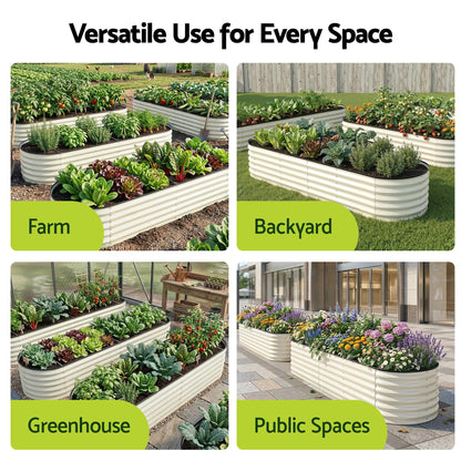 Greenfingers  Raised Garden Bed 2.4m x .6m x 450mm - White