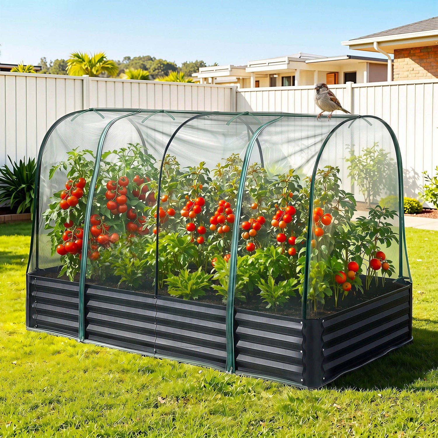 Greenfingers Raised Garden Bed with Cover 1.8m x .9m x 300mm (120cm High with cover)