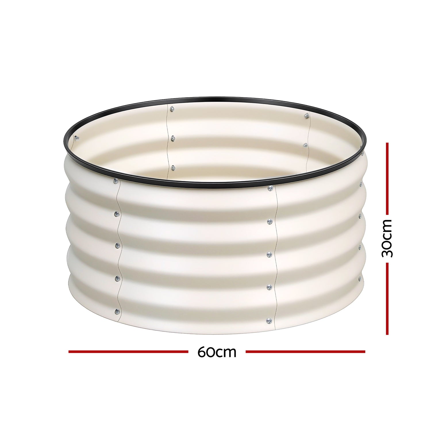 Greenfingers Raised Garden Bed .6mx 300mm (Twin pack) - White