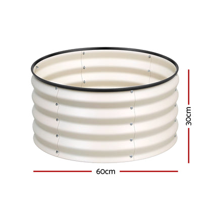 Greenfingers Raised Garden Bed .6mx 300mm (Twin pack) - White