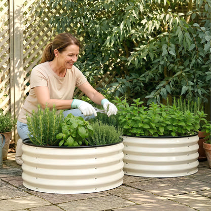Greenfingers Raised Garden Bed .6mx 300mm (Twin pack) - White