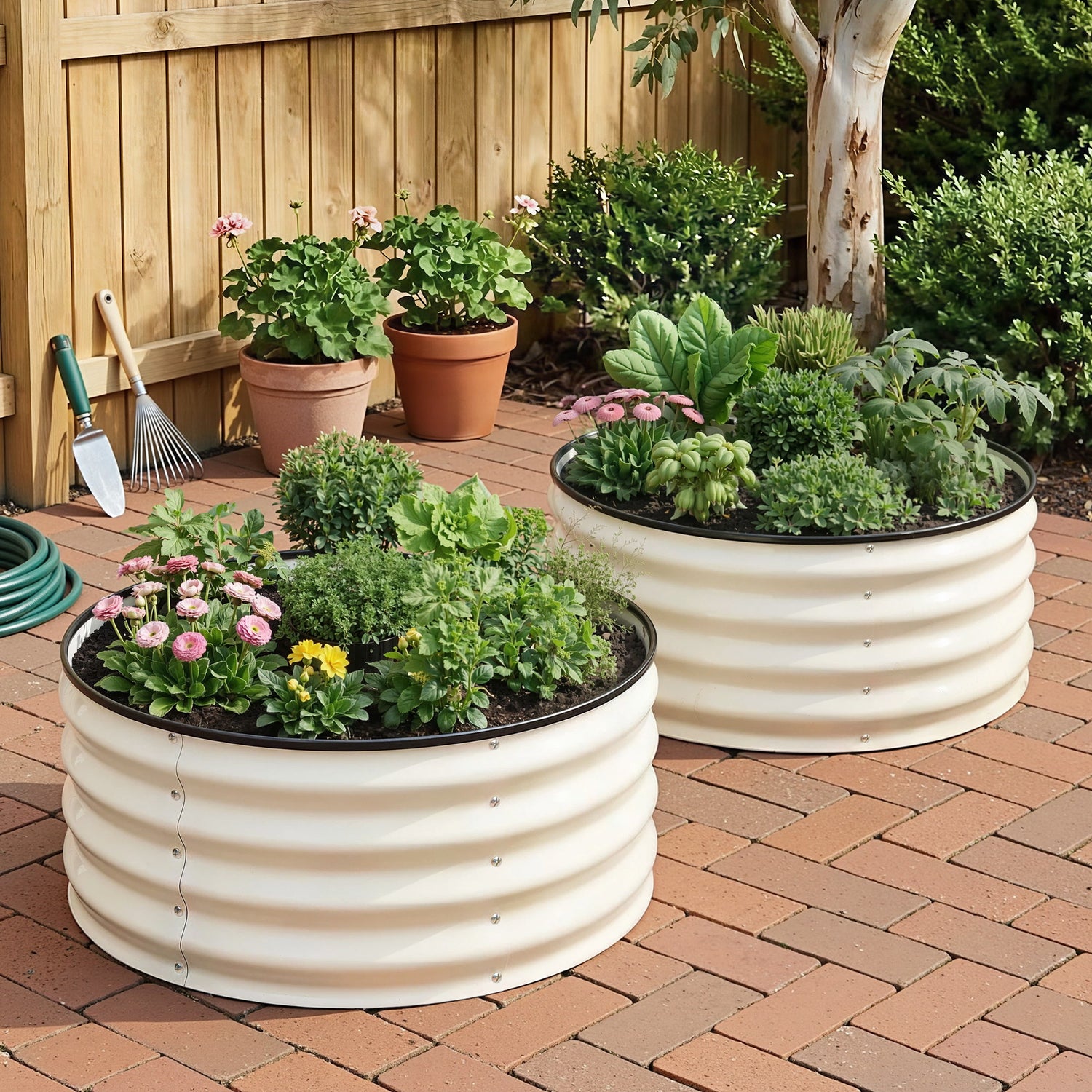 Greenfingers Raised Garden Bed .6mx 300mm (Twin pack) - White