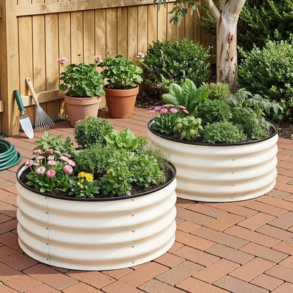 Greenfingers Raised Garden Bed .6mx 300mm (Twin pack) - White